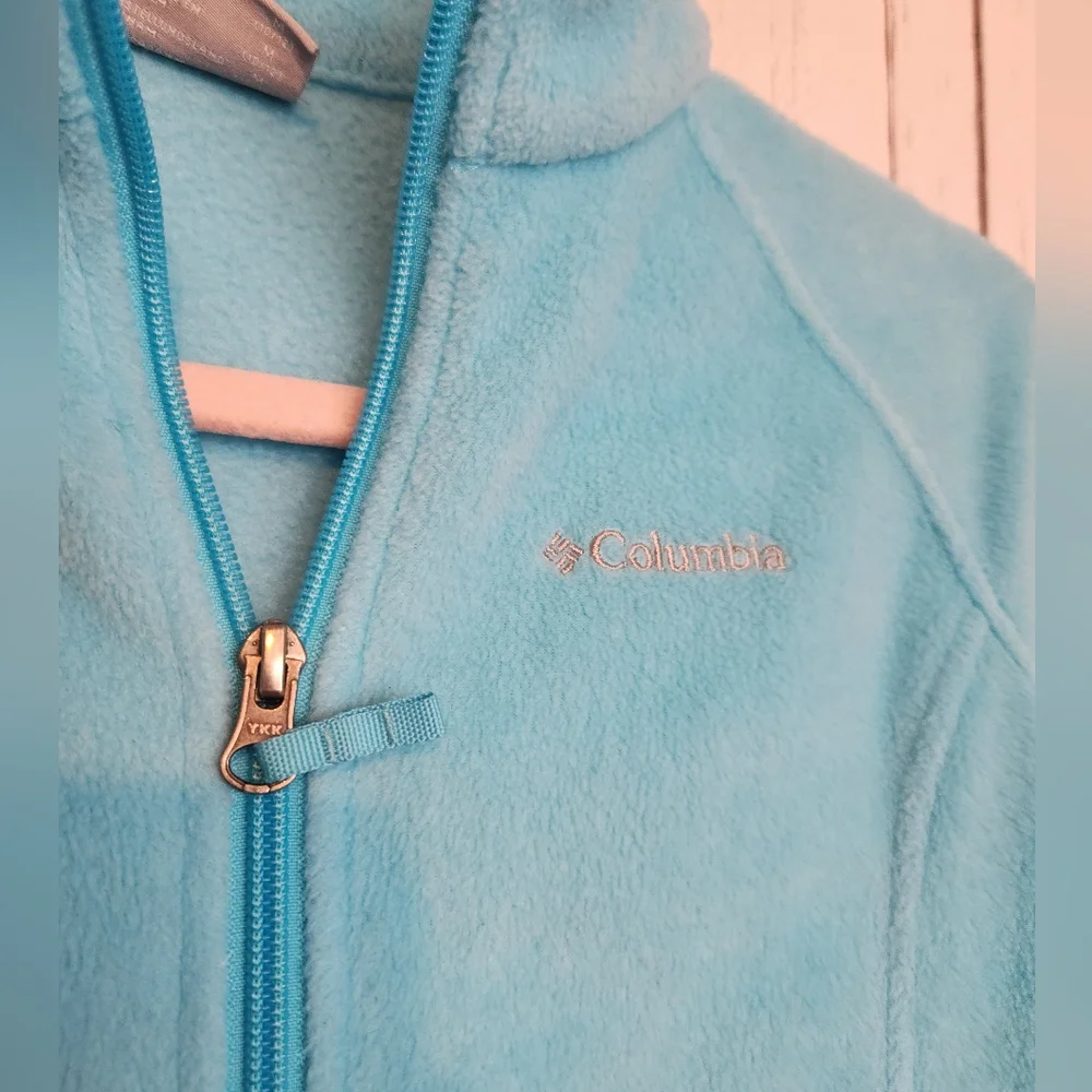 Columbia‎ Size M 10/12 Kids Ocean Blue Fleece Full Zip Jacket